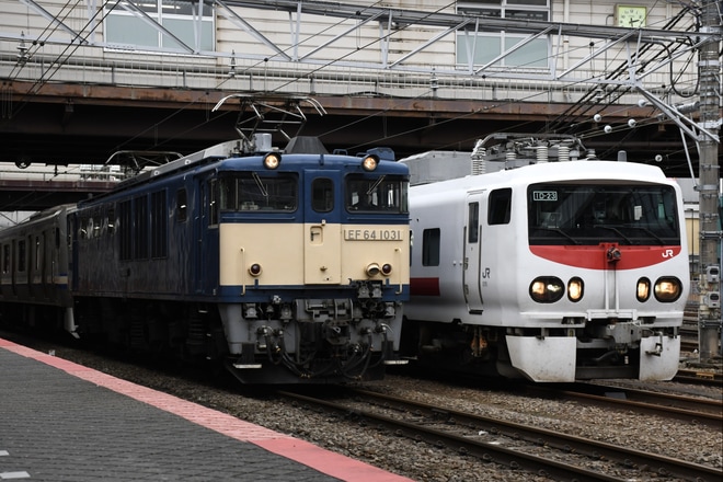【JR東】E217系Y-1編成 長野総合車両センターへ配給輸送を八王子駅で撮影した写真