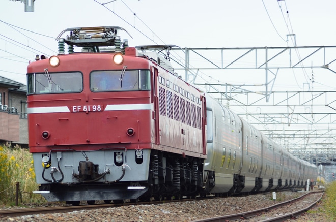 【JR東】EF81-98牽引青森行きカシオペア紀行返却回送(20221023)
