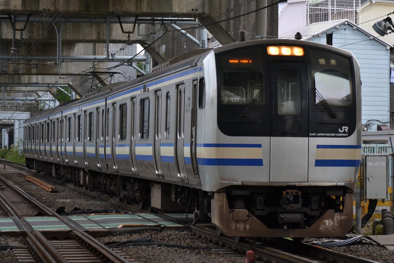 【JR東】 E217系Y-131編成 東京総合車両センターへ回送の拡大写真