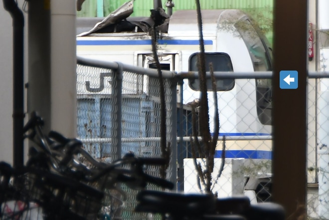 【JR東】クハE217-1(E217系量産先行車・トップナンバー解体中）を長野総合車両センター付近で撮影した写真