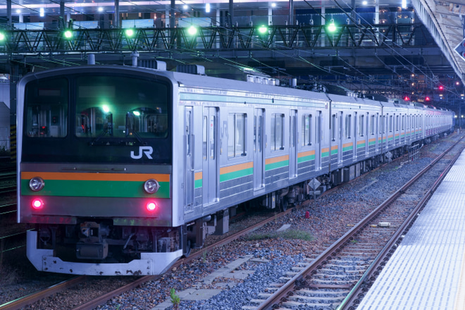 【JR東】205系Y6+Y11編成 長野総合車両センターへ配給輸送を宇都宮駅で撮影した写真