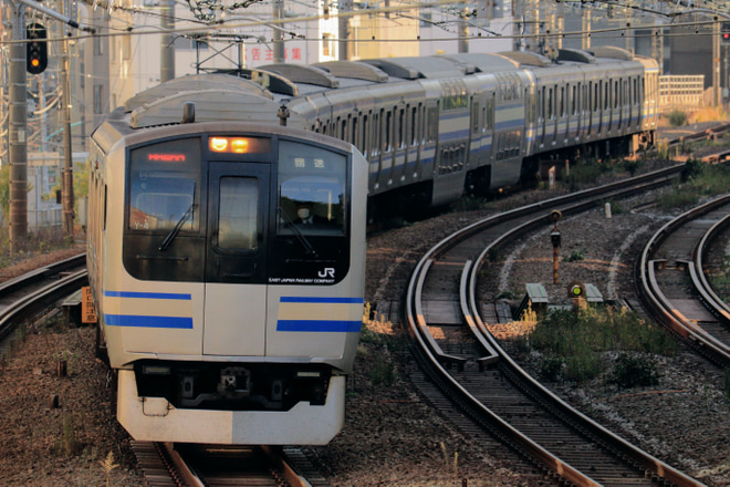 【JR東】E217系クラY-4編成 東京総合車両センターへ回送を恵比寿～渋谷間で撮影した写真