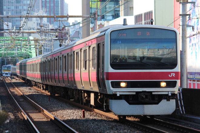 【JR東】209系ケヨ34編成 東京総合車両センター出場を秋葉原駅で撮影した写真