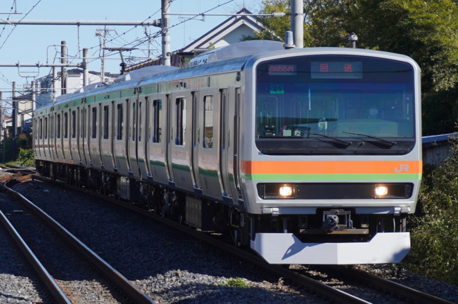 【JR東】E231系3000番台ハエ41編成大宮総合車両センター出場回送を西大宮駅で撮影した写真