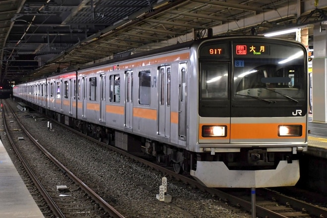 【JR東】209系豊田車による通勤快速大月行き運転(20221116)を中野駅で撮影した写真