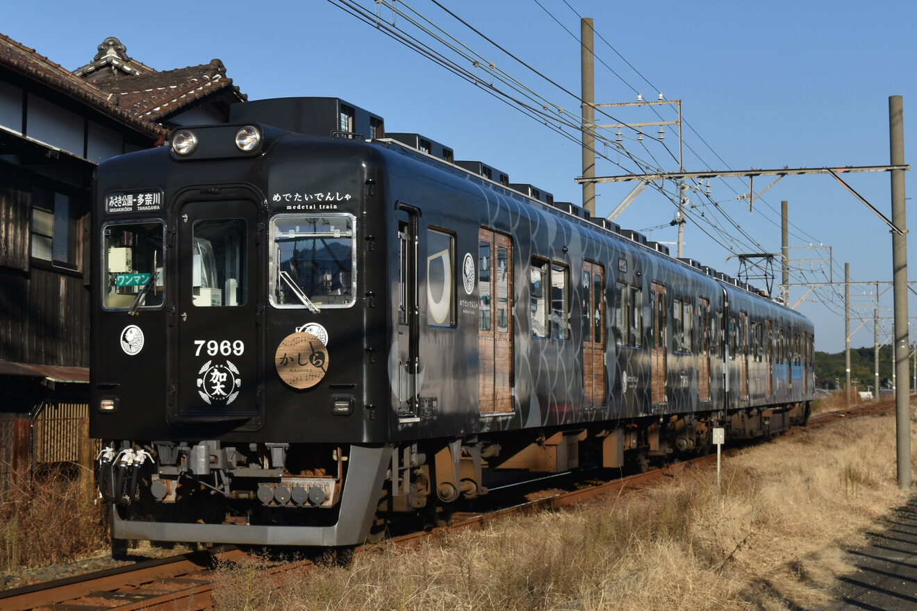 【南海】7100系7195F(めでたいでんしゃ「かしら」)が多奈川線運用に充当の拡大写真