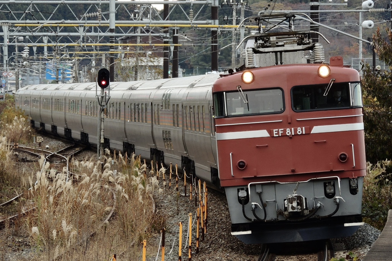 【JR東】EF81-81牽引青森行きカシオペア紀行返却回送運転(20221120)の拡大写真