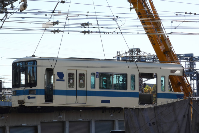 【小田急】8000形8259F(8259×6)新宿方2両 廃車搬出を大野総合車両所で撮影した写真