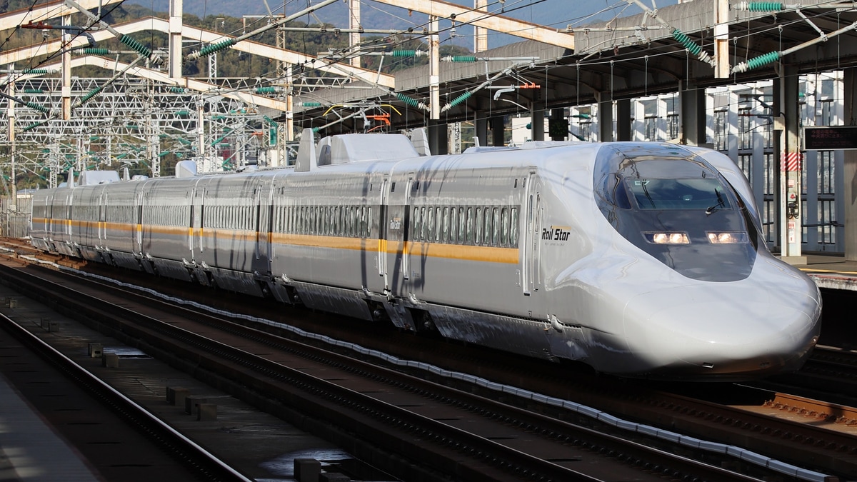 JR西】700系E7編成「レールスター」博多総合車両所出場試運転 |2nd