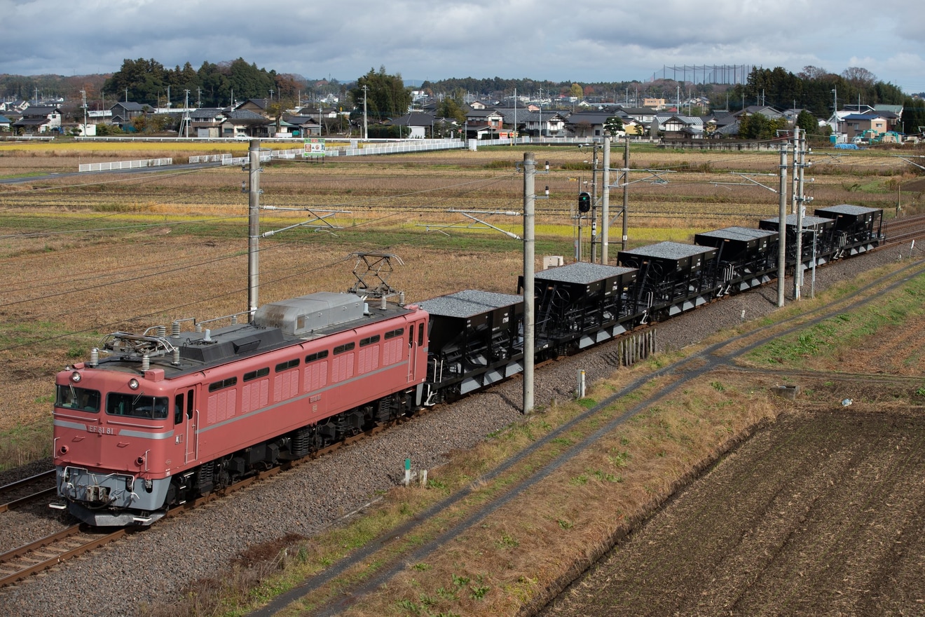 【JR東】EF81-81牽引水戸工臨運転(20221130)の拡大写真