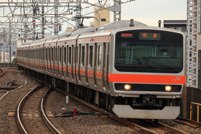 【JR東】E231系ケヨMU36編成東京総合車両センター出場を市川駅で撮影した写真