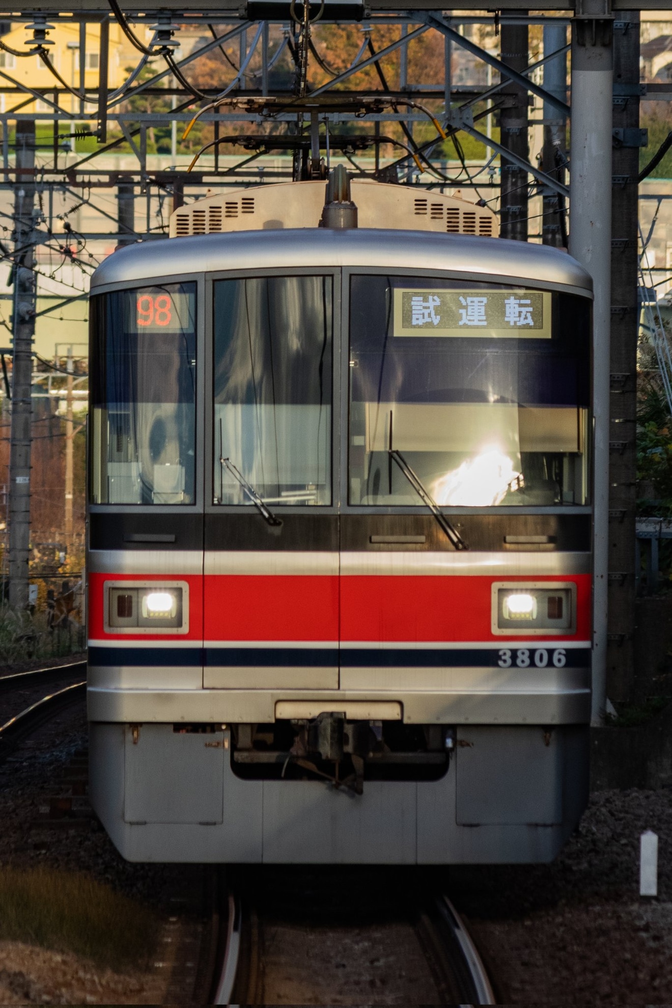 【東急】3000系3106Fが8両編成となり試運転の拡大写真