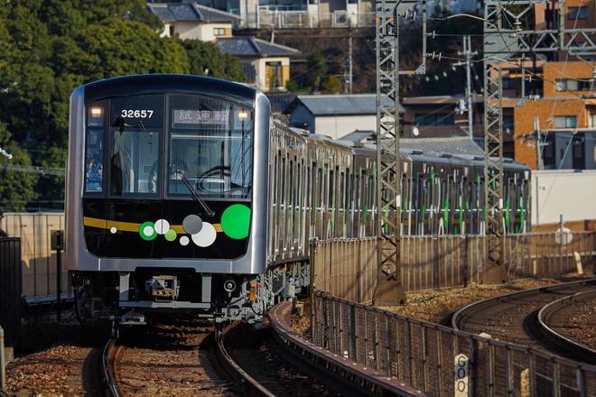 【大阪メトロ】30000A系32657Fけいはんな線で試運転を不明で撮影した写真