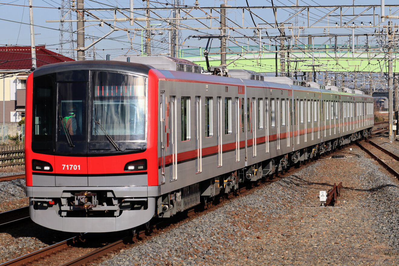 【東武】70000系71701F 南栗橋工場出場試運転(202212) の拡大写真