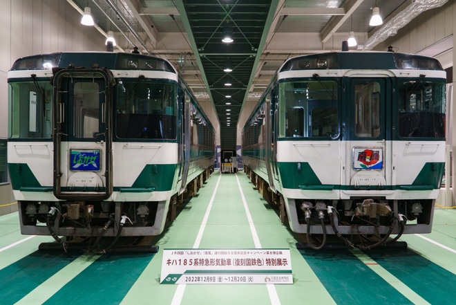 【JR四】京都鉄道博物館でJR四国のキハ185系国鉄色が展示