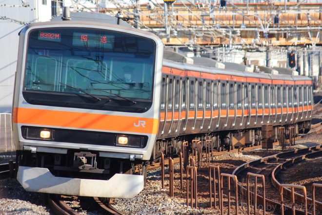 【JR東】E231系ケヨMU11編成 東京総合車両センター入場を船橋～市川間で撮影した写真