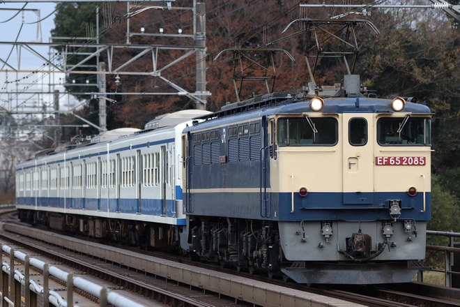 【西武】新101系1241F(伊豆箱根色) 多摩川線へ甲種を不明で撮影した写真