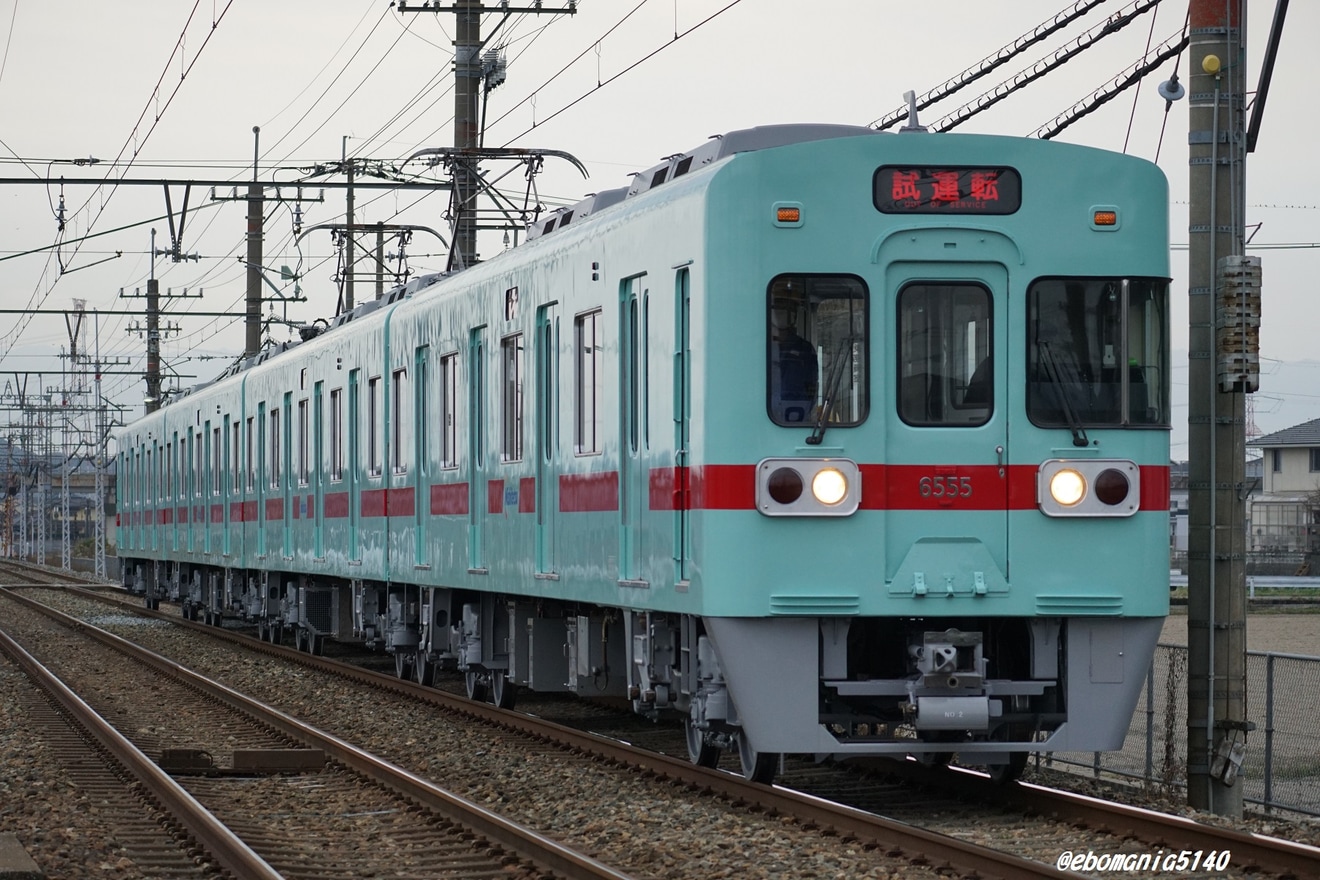 【西鉄】6050形6055F筑紫車両基地出場試運転の拡大写真