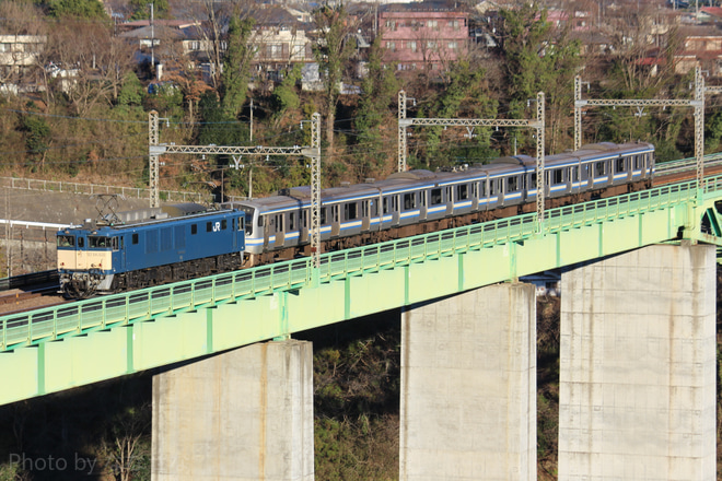 【JR東】E217系クラY-144編成 配給輸送を鳥沢～猿橋間で撮影した写真