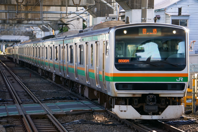 【JR東】E231系コツK-26編成東京総合車両センター入場回送を西大井駅で撮影した写真