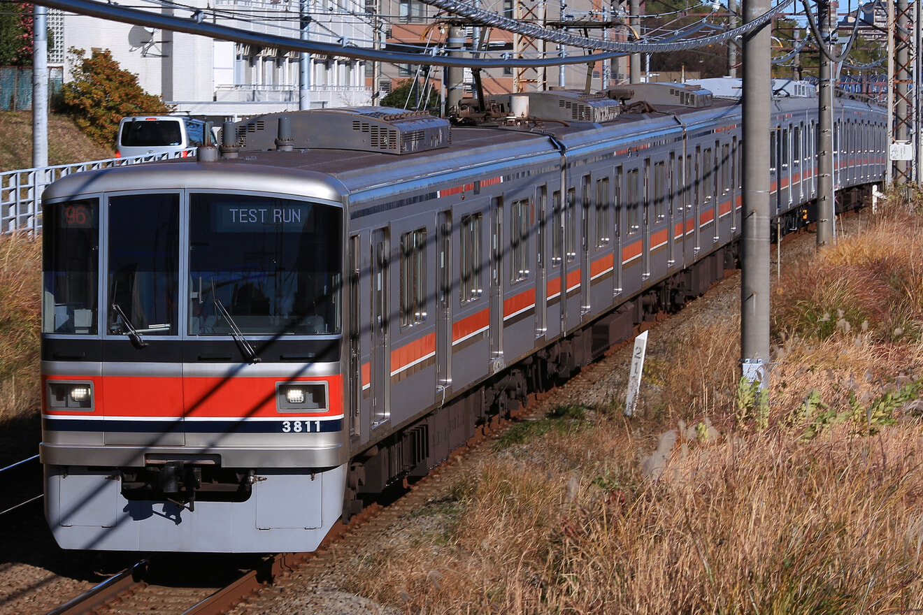 【東急】3000系3111F 8連化試運転の拡大写真