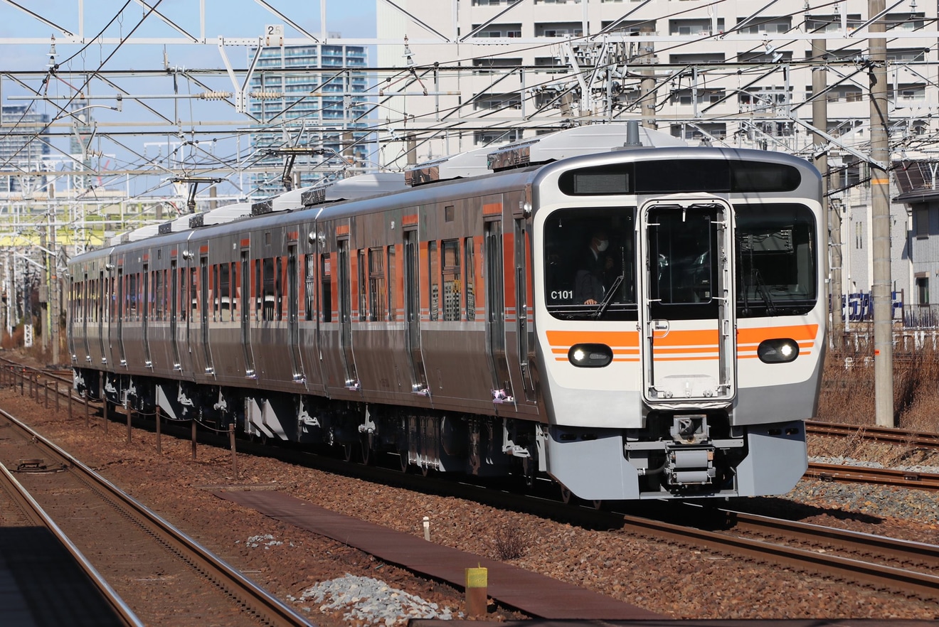 【JR海】315系C101編成[4両編成]東海道線で試運転の拡大写真