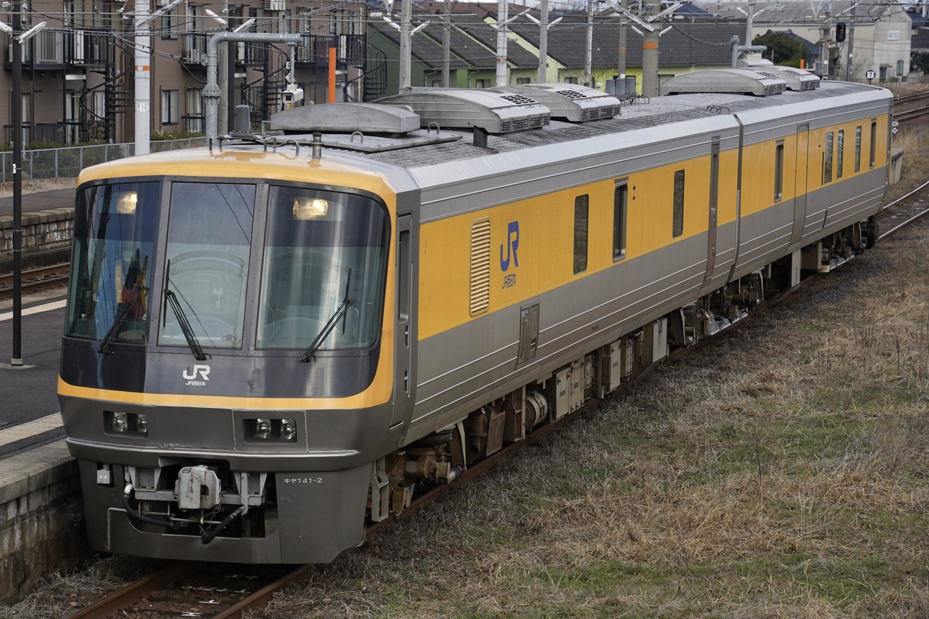 【JR西】キヤ141系G2編成が、後藤総合車両所本所出場試運転の拡大写真