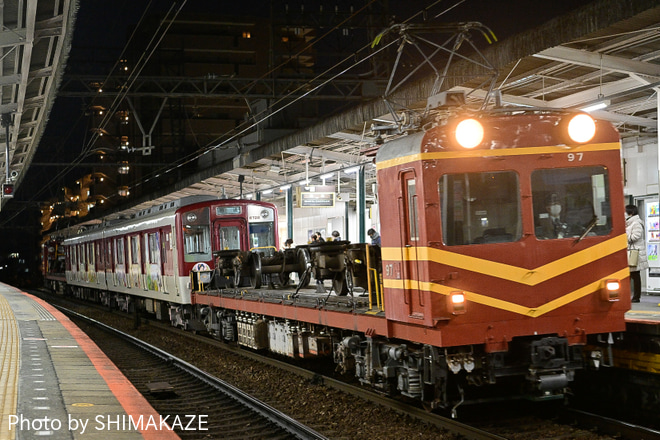 【近鉄】6620系MT22五位堂検修車庫入場回送を大和高田駅で撮影した写真