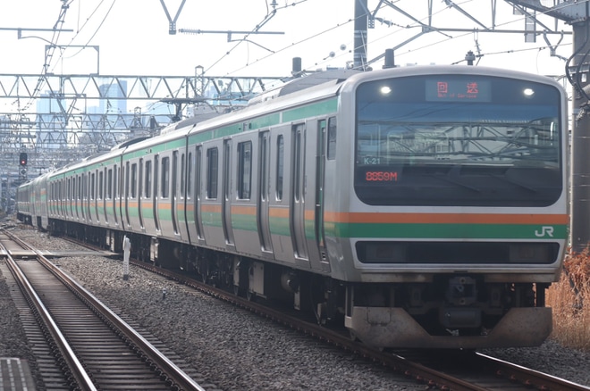 【JR東】E231系コツK-21編成 大宮総合車両センター入場回送を池袋駅で撮影した写真