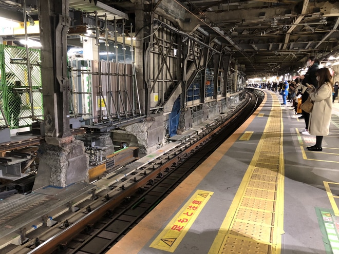 【JR東】山手線渋谷駅外回りホームが営業終了を渋谷駅で撮影した写真