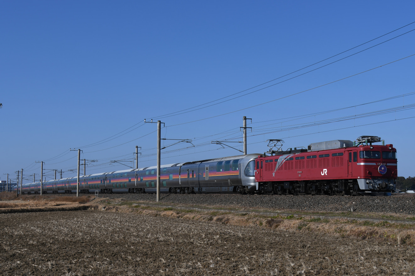 【JR東】EF81-98牽引常磐線回りでの仙台行きカシオペア紀行運転の拡大写真