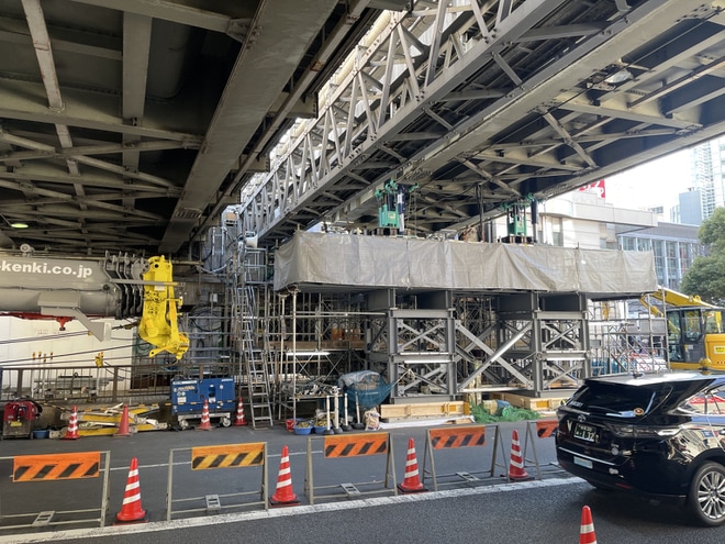 【JR東】宮益架道橋がジャッキアップ中を不明で撮影した写真
