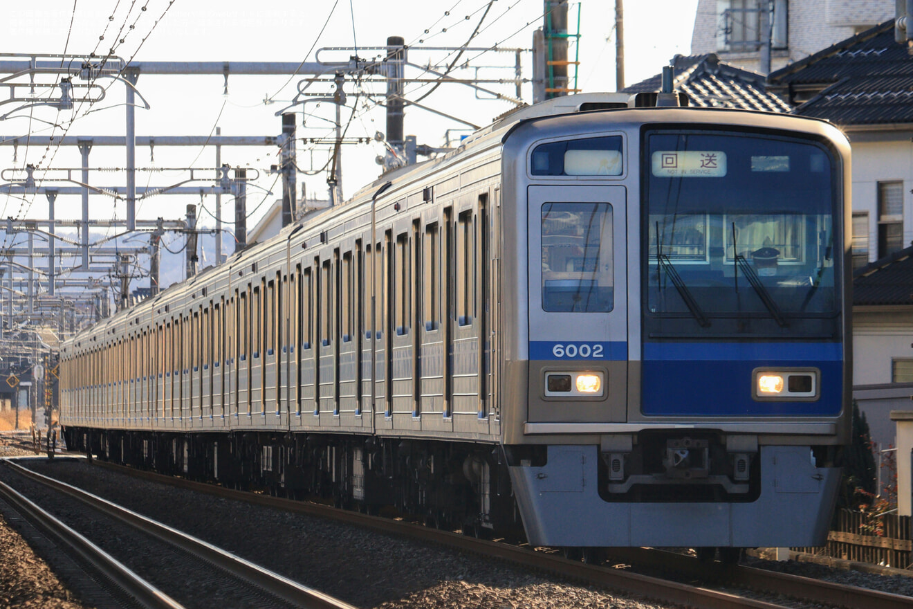 【西武】6000系6102F武蔵丘車両検修場へ(202301)の拡大写真