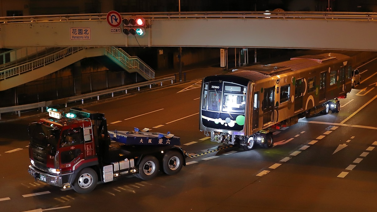 大阪メトロ】30000A系32660F搬入陸送 |2nd-train鉄道ニュース