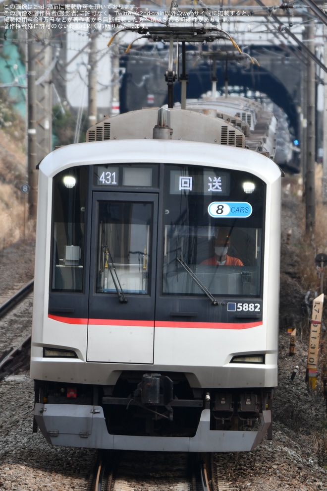 【東急】5080系5182F長津田検車区へ回送をたまプラーザ駅で撮影した写真