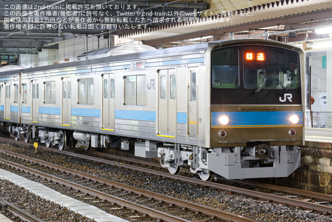 【JR西】205系NE403編成 吹田総合車両所出場回送を柏原駅で撮影した写真