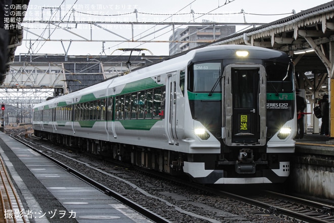 【JR東】E257系5500番台OM-53編成沼津へを沼津駅で撮影した写真