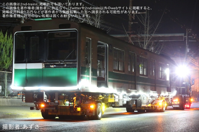 【大阪メトロ】20系2603F廃車陸送を不明で撮影した写真