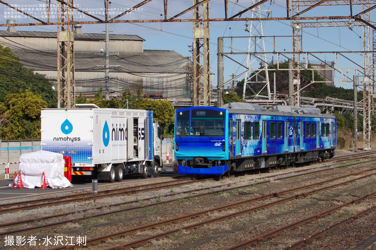 【JR東】FV-E991系「HYBARI」扇町にて水素充填試験の拡大写真