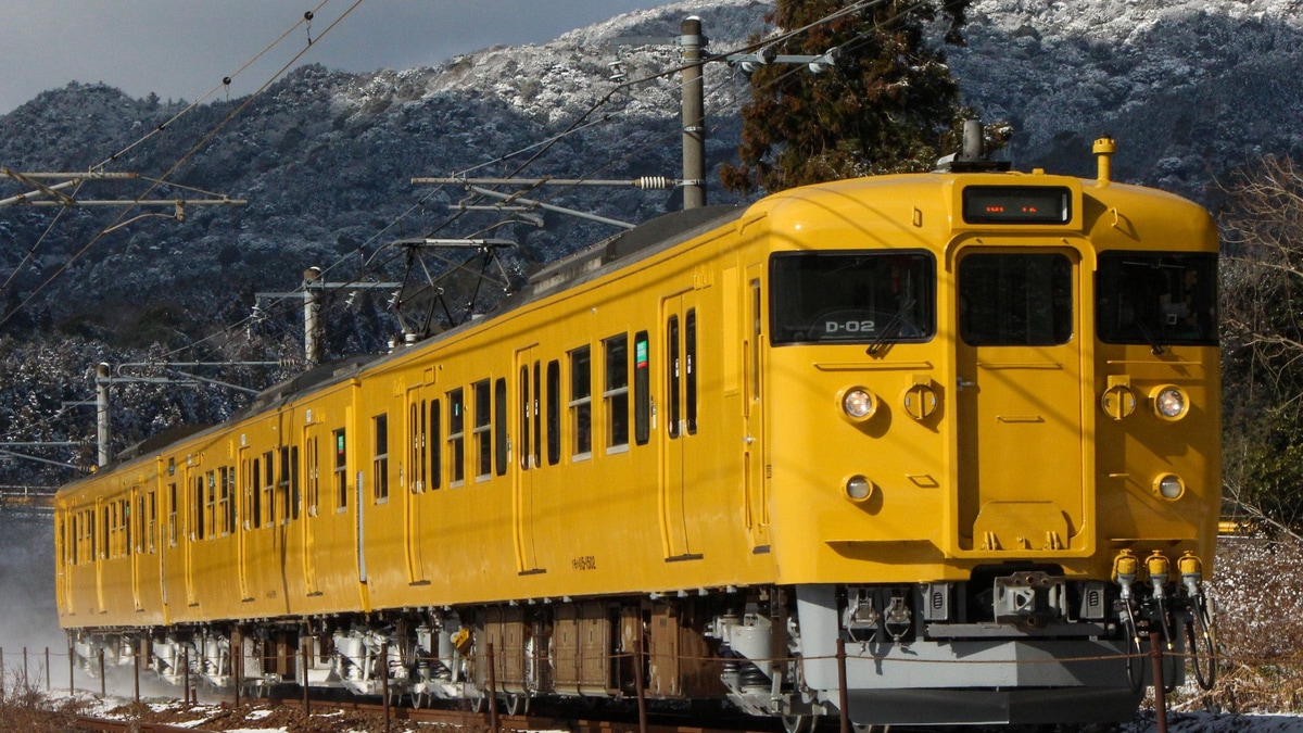 JR西】115系D-02編成下関総合車両所出場回送 |2nd-train鉄道ニュース