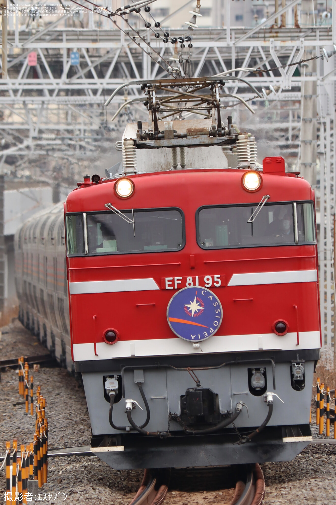 【JR東】EF81-95牽引常磐線経由仙台行きカシオペア紀行運転の拡大写真