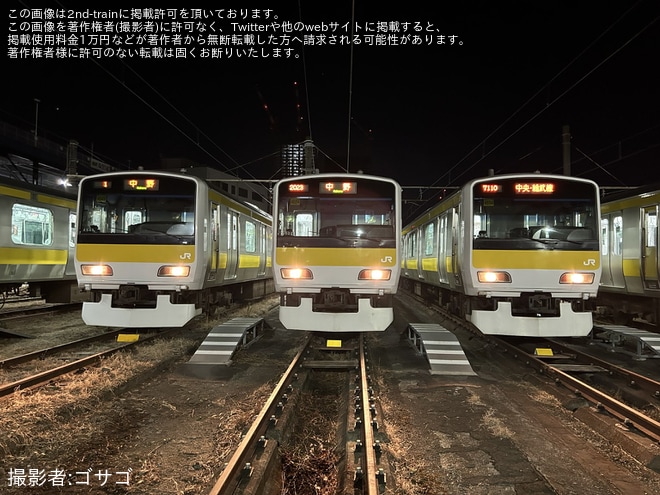【JR東】「月夜に輝けE231系中野電車区 midnight tour ～第二章～」開催を中野電車区で撮影した写真