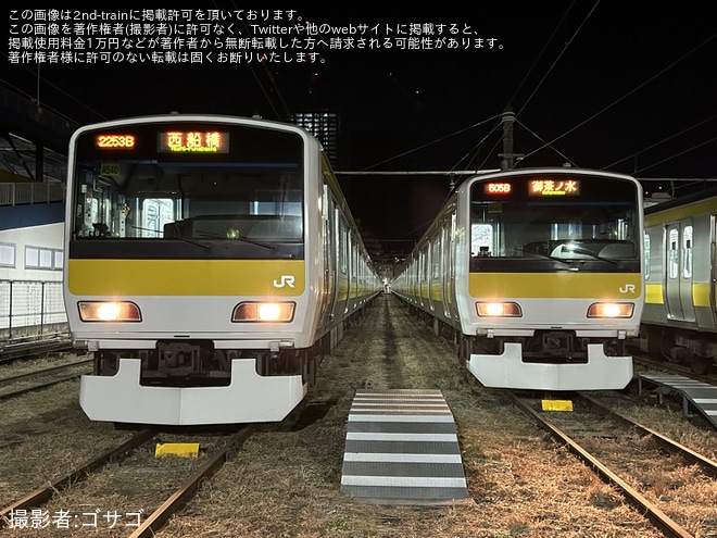 【JR東】「月夜に輝けE231系中野電車区 midnight tour ～第二章～」開催を中野電車区で撮影した写真