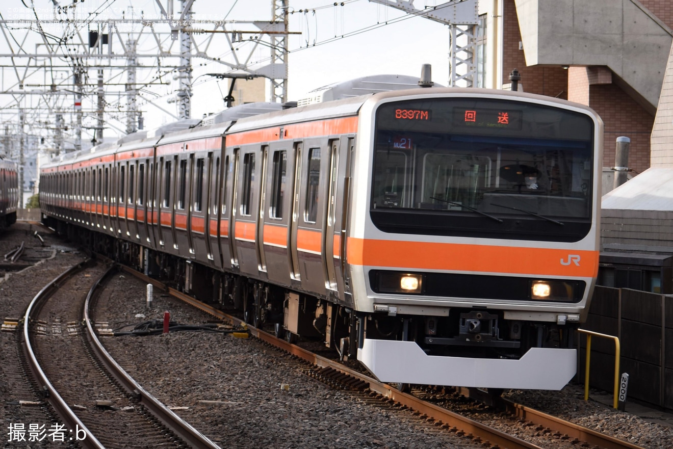 【JR東】E231系MU21編成東京総合車両センター出場回送の拡大写真