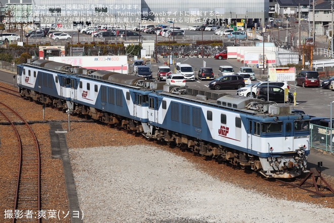 【JR貨】EF64-1004とEF64-1015とEF64-1002が稲沢の解体線へ