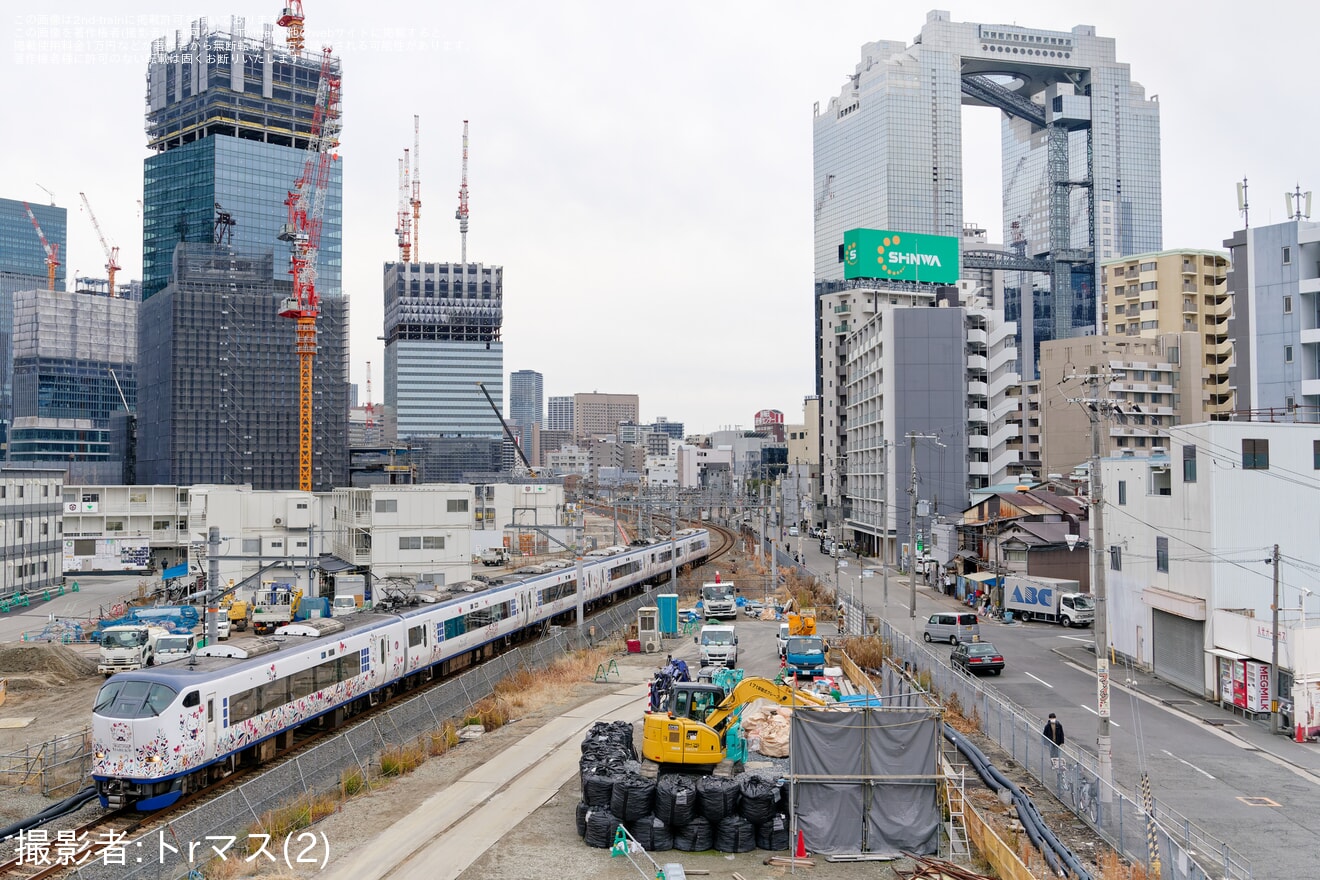 【JR西】梅田貨物線 梅田信号所付近の地上線での運行終了の拡大写真