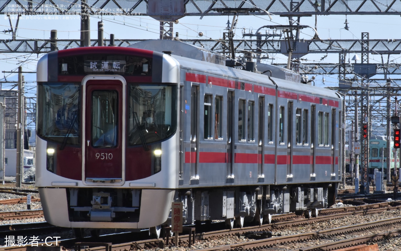 【西鉄】9000形9110F筑紫車両基地出場試運転の拡大写真