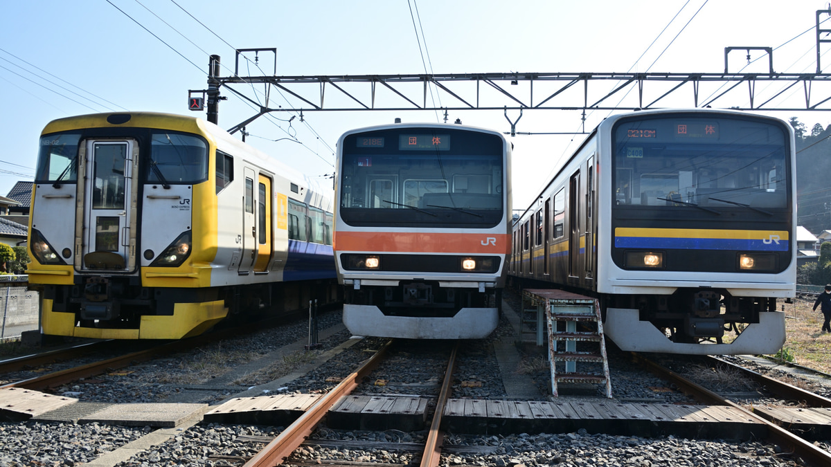 JR東】E231 系(武蔵野線車両)が上総一ノ宮駅電留線に入線！車両撮影会