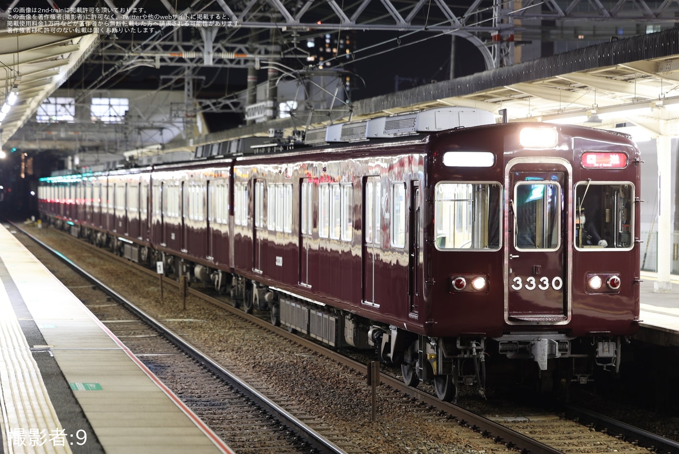 【阪急】3300系3330Fが正雀へ廃車回送の拡大写真