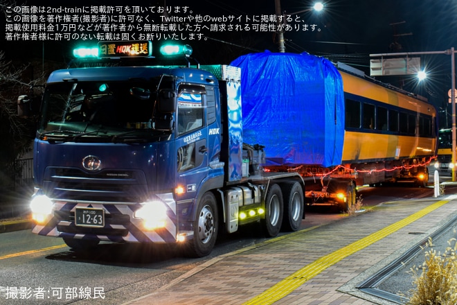 【近鉄】12200系 NS49廃車陸送を不明で撮影した写真
